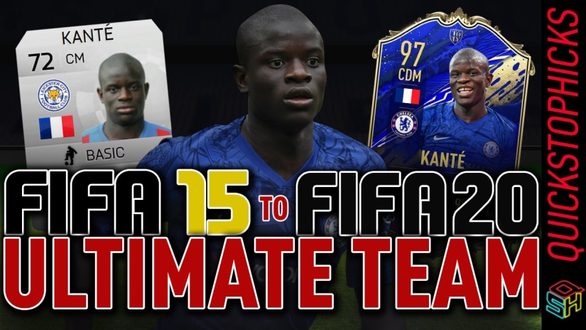 KANTE FUT HISTORY KANTE GENERATIONS FROM FIFA 15 TO FIFA 20 ALL KANTE ULTIMATE TEAM CARDS